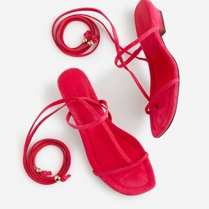 Madewell
Women's The Maycie Lace-Up T-Strap Sandals in Suede 9